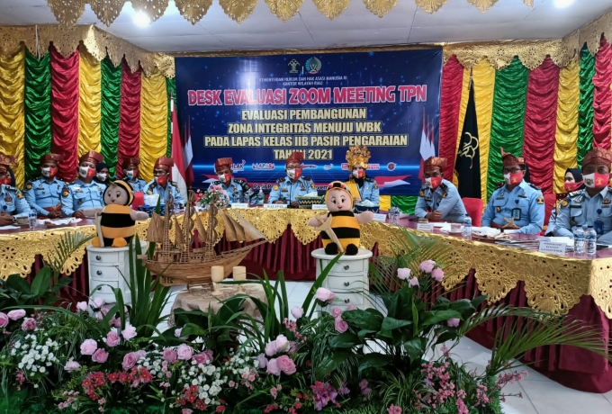 JADI SALAH SATU UPT SAMPLE, LAPAS PASIR PENGARAIAN IKUTI EVALUASI PEMBANGUNAN ZI MENUJU WBK OLEH KEMENPAN RB