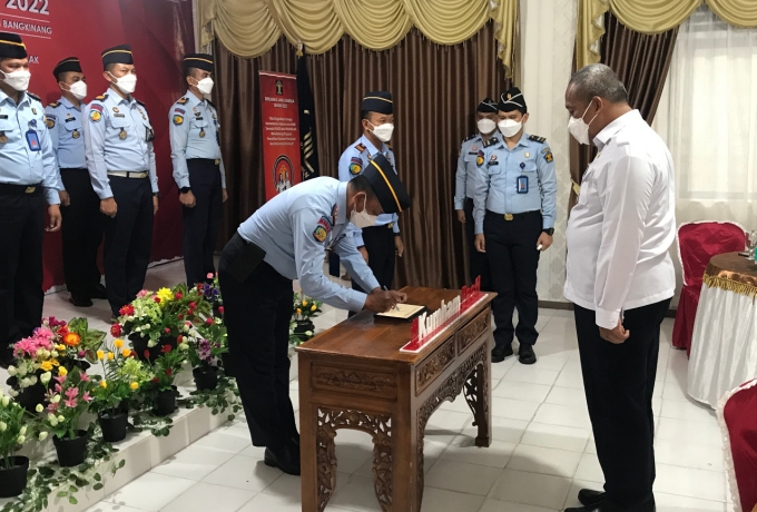 Kalapas Pasir Pangaraian Dan Pejabat Struktural Ikuti Deklarasi Janji Kinerja 