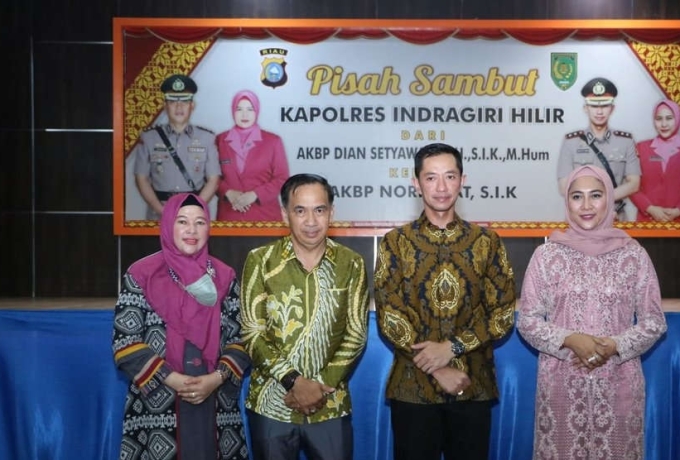 Ketua DPRD Inhil Hadiri Pisah Sambut Kapolres Inhil