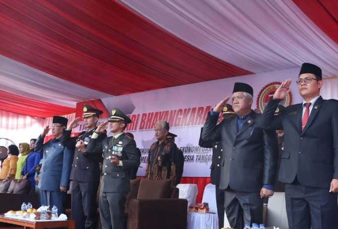Anggota DPRD Inhil Hadiri Acara Apel Peringatan HUT Polri ke-76