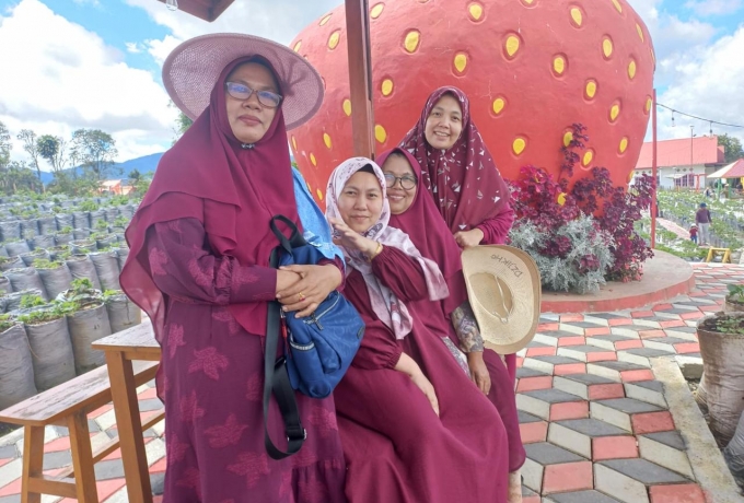 Rasakan Sensasi Petik Sendiri Stroberi di Alahan Panjang