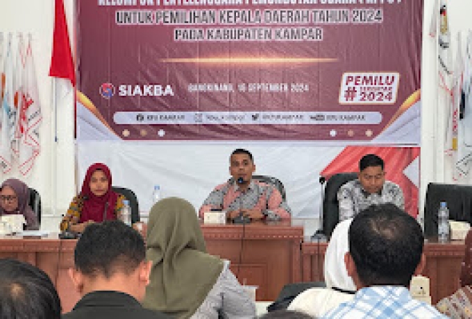KPU Kabupaten Kampar Gelar Raker Pembentukan KPPS