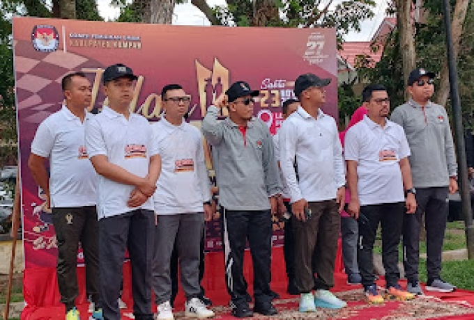 KPU Kampar Gelar Jalan Sehat Menuju Pilkada