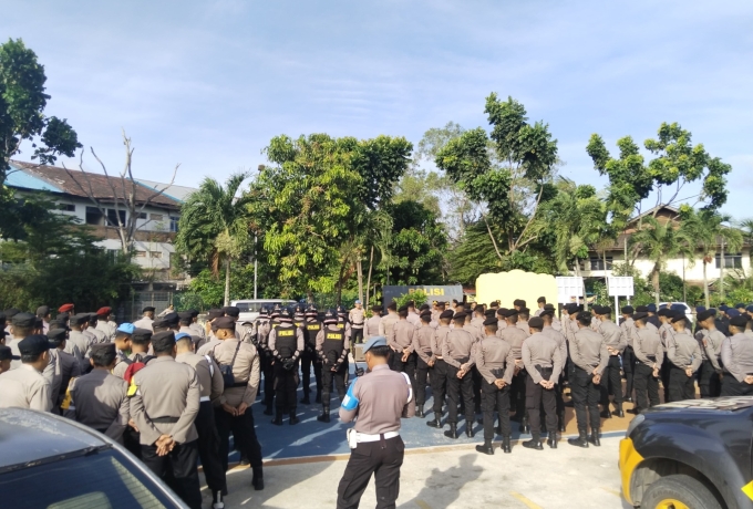 Polresta Barelang Kembali Amankan Aksi Unjuk Rasa Lanjutan Oleh Koalisi Rakyat Batam Tuntut Kenaikan UMSK Kota Batam 2025