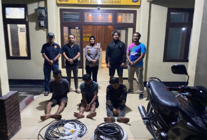 Pencuri Kabel Lampu Tol Permai Ditangkap