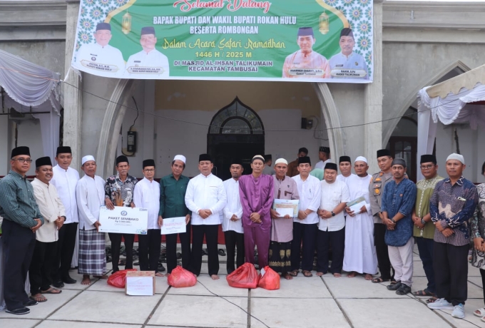 Pemda Rohul Awali Safari Ramadhan di Desa Tali Kumain, KecamatanTambusai
