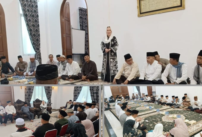 Bupati Cen Sui Lan bersama Suami Salurkan Zakat Mal kepada 298 Mubaligh se-Kabupaten Natuna