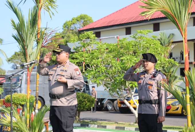 Kapolres Natuna Pimpin Apel Kesiapsiagaan Sambut May Day 2025