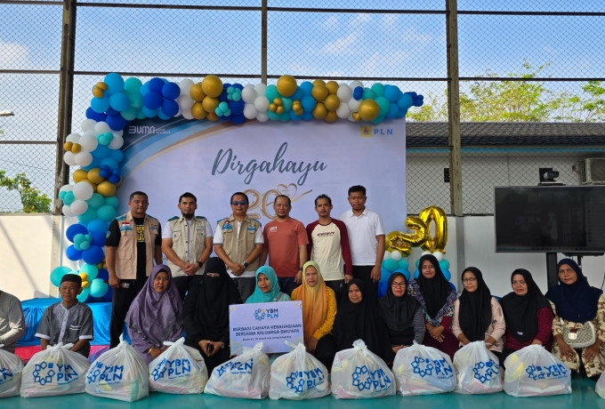 Dua Dekade PLN UIP3BS, UPT Pekanbaru Tebar Manfaat melalui Program Santunan YBM