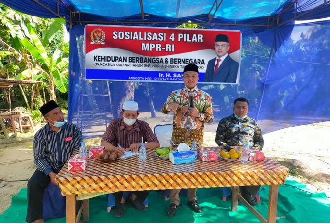 Sosialisasi Empat Pilar, Sahidin Anggota Komisi II DPR RI Kunjungi Dapil Kampar