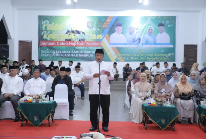 Bupati Lepas Jemaah Calon Haji Kabupaten Asahan di Gedung Tahfidz Masjid Agung Haji Achmad Bakrie