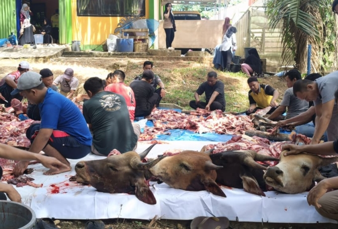 SMKN 1 Tambusai Laksanakan Qurban 1446 H, Wujudkan Nilai Religius dan Sosial di Lingkungan Sekolah