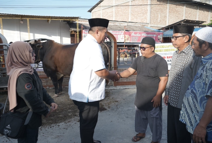 Bupati Asahan Serahkan Hewan Kurban Presiden Prabowo Subianto ke Masjid Raya Kisaran