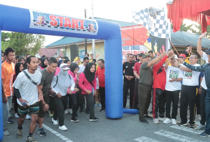 Sambut Hari Bhayangkara ke 79 Polres Meranti Gelar Fun Run