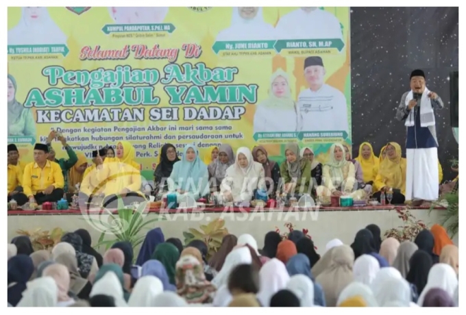 Pengajian Akbar Ashabul Yamin di Sei Dadap Dihadiri Ketua PKK Asahan