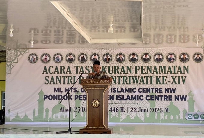 KH. Saharudin Sampaikan, Ponpes Islamic Centre NW Terdapat Perpaduan antara Kurikulum Nasional dan Agama Islam 