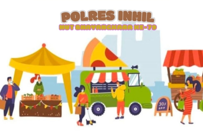 HUT Bhayangkara ke-79: Polres Inhil Hadirkan 79 Stand Jajanan Gratis untuk Warga