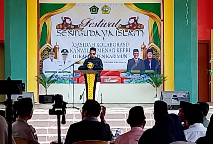 Bupati Iskandarsyah Hadiri Festival Seni Budaya Islam Kanwil  Kemenag Kepri di Karimun