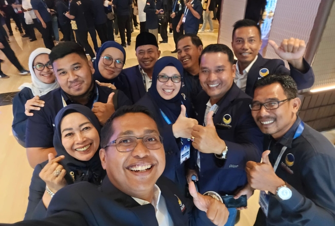 DPD Partai NasDem Rokan Hilir Hadiri Rakernas di Makassar