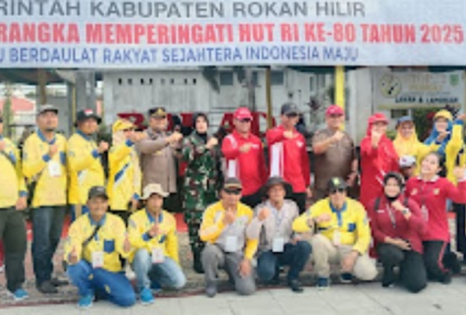 Pawai Karnaval Meriahkan HUT RI ke-80 Rokan Hilir Meriah