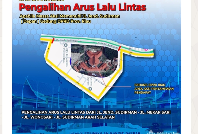Besok Pagi Demo di DPRD Riau, Hindari Sejumlah Ruas Jalan Ini