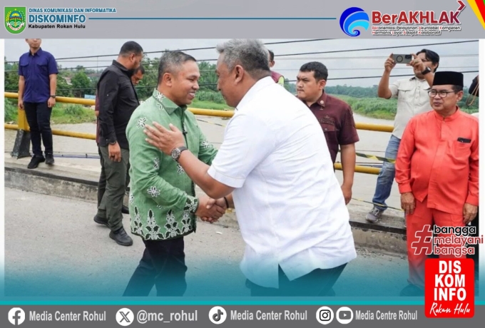 Gubri Tinjau Perbaikan Jembatan Ujung Batu, Bupati Anton Pastikan Warga Segera Nikmati Akses Normal