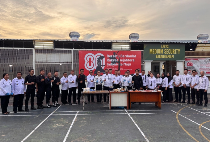 Pastikan Keamanan dan Ketertiban, Lapas Bagan Gelar Razia