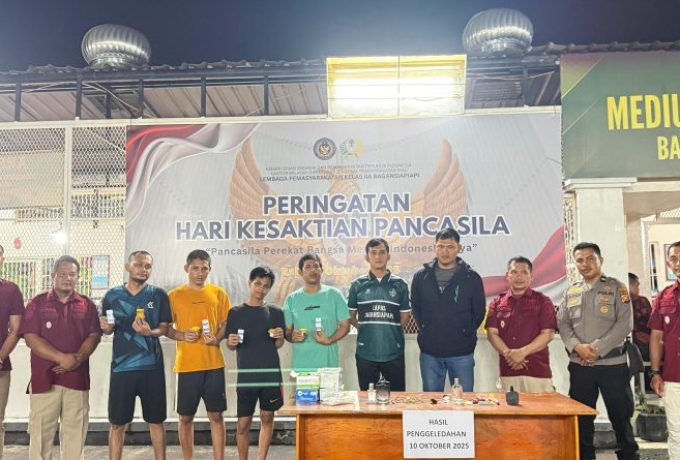 Didampingi APH, Kalapas Bagansiapiapi Gelar Razia Insidentil di Blok Hunian WBP