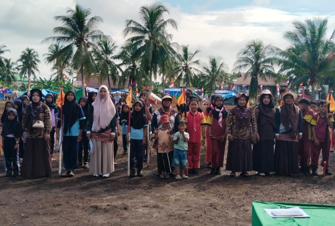 Pramuka Kecamatan Pelangiran Beraksi, Tanam Pohon dan Bangun Karakter
