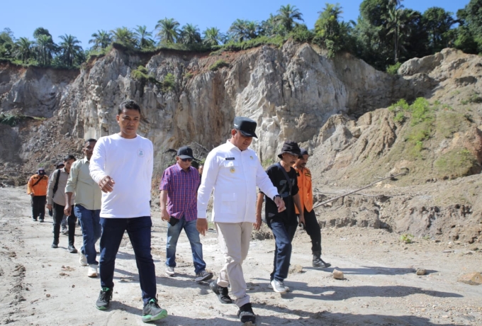 Pemkab Asahan Berduka, Wakil Bupati Asahan Tinjau Lokasi Tambang Batu di Aek Songsongan