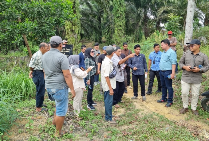 Sidang Lapangan PN Bangkinang, Batas Tanah Penggugat Jelas, Tergugat Dinilai Tak Konsisten