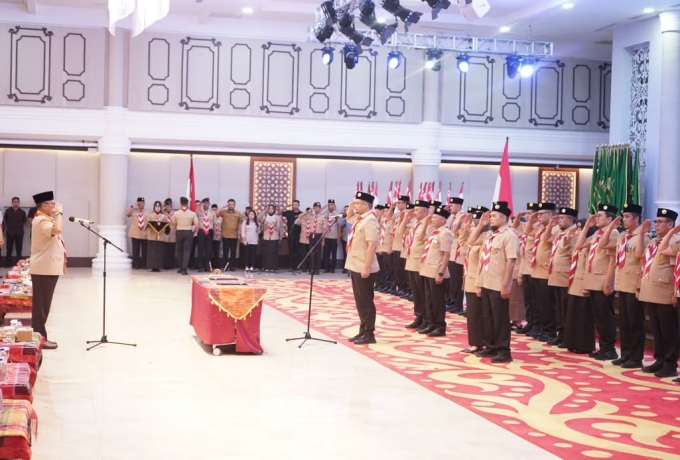Bupati Asahan Hadiri Pengukuhan dan Pelantikan Mabida, Kwarda, dan LPK Gerakan Pramuka Sumatera Utara