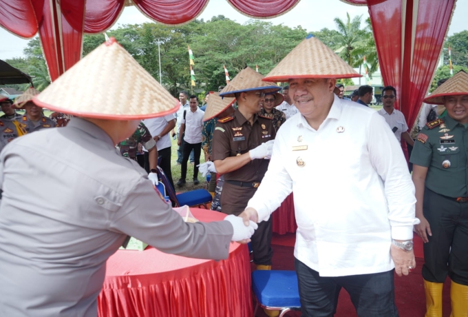 Forkopimda Asahan Bersatu Dukung Gerakan Tanam Padi Gogo Kodim 0208/Asahan