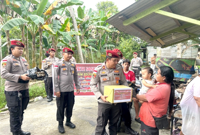 Reserse Polres Natuna Rayakan HUT dengan Aksi Kemanusiaan