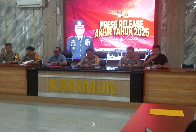 Polres Karimun Rilis Capaian Kinerja Selama Tahun 2025