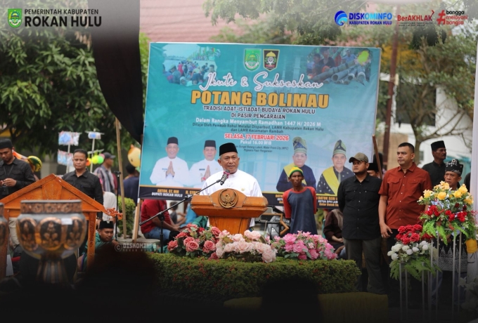 Sambut Ramadhan 1447 H, LAMR Dan Pemkab Rohul Gelar Tradisi Adat Potang Bolimau