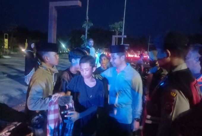 Satpol PP Kampar Pimpin Penertiban Balap Liar Subuh di Bangkinang Kota