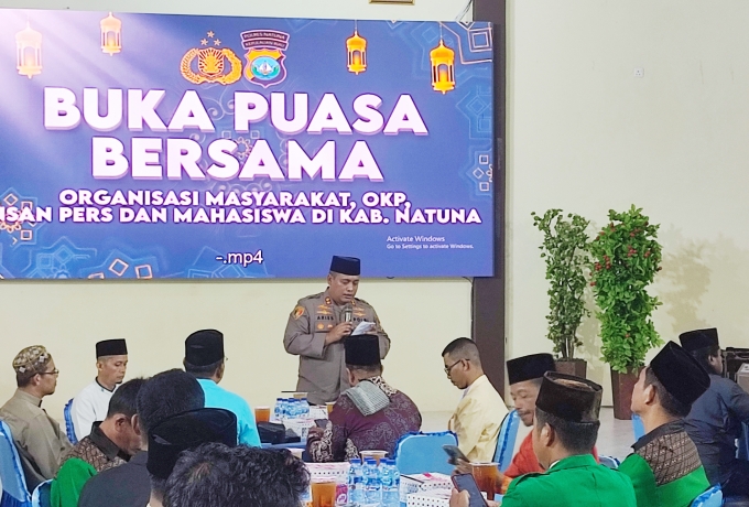 Polres Natuna Rangkul Ormas dan Insan Pers, Pererat Sinergi Lewat Buka Puasa Bersama