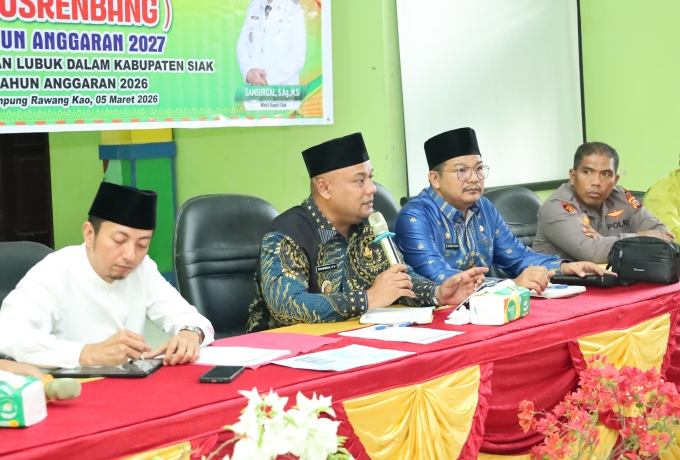 Wakil Bupati Siak Tegaskan Setiap Usulan Selaras dengan Program Nasional