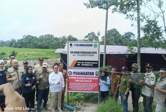 DPRD Riau Turun Tangan, Galian C Diduga Bermasalah di Pulau Tinggi Kampar Ditutup Tim Gabungan