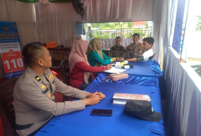 Polsek Tempuling Sediakan Cek Kesehatan Gratis di Pos Pelayanan Lebaran 2026 untuk Pemudik