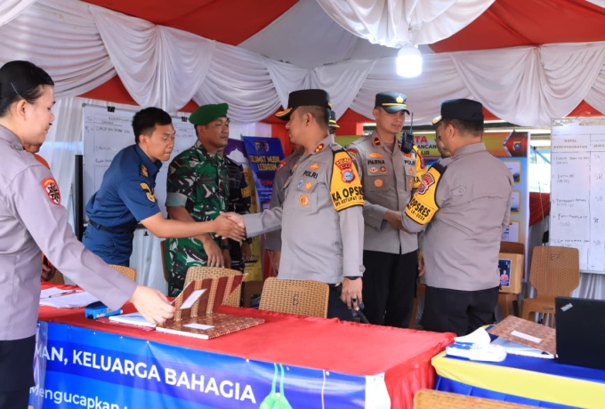 Pengecekan Pos Pengamanan, Langkah Kapolres Inhil Pastikan Keamanan Idul Fitri 2026