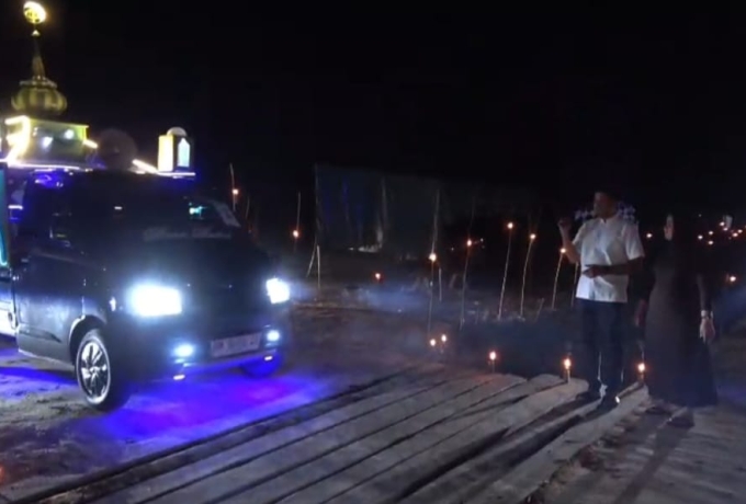 Koppsa-M Suport Kegiatan Pawai Takbir , dan Lomba Kendaraan Hias di Desa Pangkalan Baru