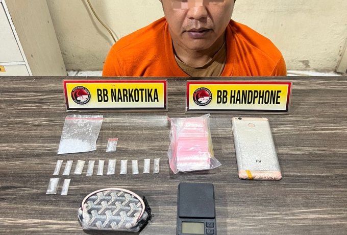 Polres Inhil Ungkap Kasus Narkotika, Amankan Seorang Pengedar dengan Barang Bukti 6,19 Gram Sabu