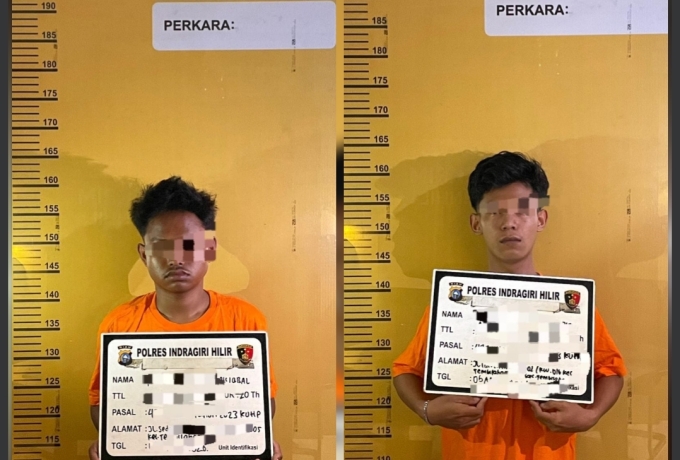 Polres Inhil Ungkap Kasus Pencurian dengan Pemberatan, Dua Pelaku Diamankan