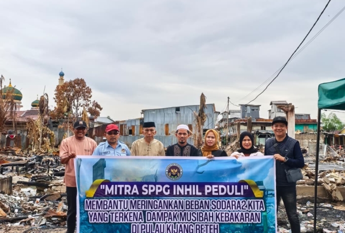 Bukan Sekadar Urus Gizi, Mitra SPPG se-Inhil Turun Tangan Ringankan Luka Korban Kebakaran di Pulau Kijang