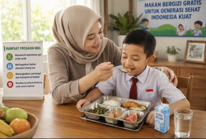 Dari Dapur ke Meja Belajar, MBG Menulis Harapan Baru Anak-anak Inhil