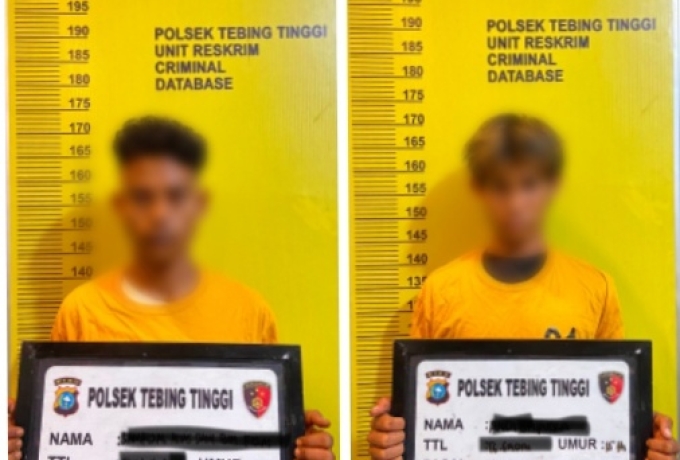 Polsek Tebing Tinggi Amankan Dua Orang Diduga Pelaku Kekerasan Seksual terhadap Anak Dibawah Umur