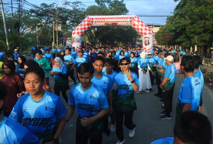 Fun Run Road to Riau Bhayangkara Run 2026 Meriah, Polres Inhil Gaungkan Semangat 'Polri untuk Masyarakat'