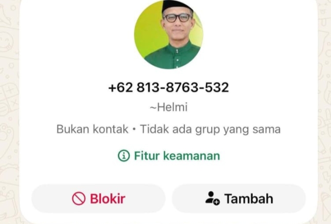 Nomor WhatsApp Catut Nama Plt Kadisdikpora Kampar, Sekolah dan Masyarakat Diminta Waspada